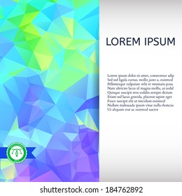 Abstract Colorful Triangles Background for Business Presentation. Vector illustration