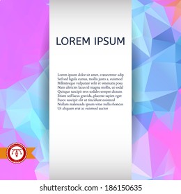 Abstract Colorful Triangles Background for Business Presentation. Vector illustration