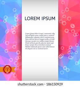 Abstract Colorful Triangles Background for Business Presentation. Vector illustration