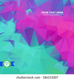 Abstract Colorful Triangles Background for Business Presentation. Vector illustration