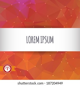 Abstract Colorful Triangles Background for Business Presentation. Vector illustration