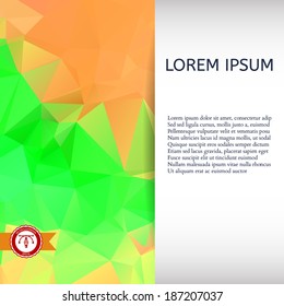 Abstract Colorful Triangles Background for Business Presentation. Vector illustration