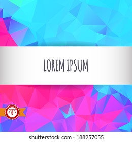 Abstract Colorful Triangles Background for Business Presentation. Vector illustration