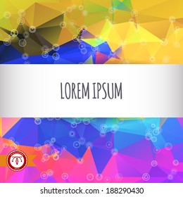 Abstract Colorful Triangles Background for Business Presentation. Vector illustration
