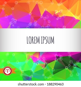 Abstract Colorful Triangles Background for Business Presentation. Vector illustration