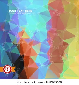 Abstract Colorful Triangles Background for Business Presentation. Vector illustration