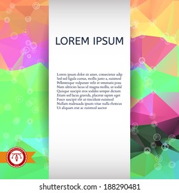 Abstract Colorful Triangles Background for Business Presentation. Vector illustration
