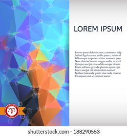 Abstract Colorful Triangles Background for Business Presentation. Vector illustration