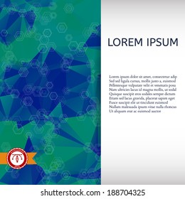 Abstract Colorful Triangles Background for Business Presentation. Vector illustration