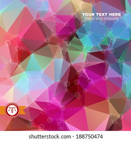 Abstract Colorful Triangles Background for Business Presentation. Vector illustration
