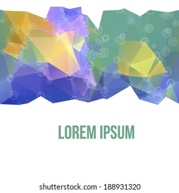 Abstract Colorful Triangles Background for Business Presentation. Vector illustration