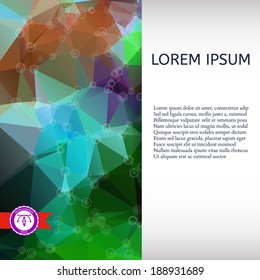 Abstract Colorful Triangles Background for Business Presentation. Vector illustration