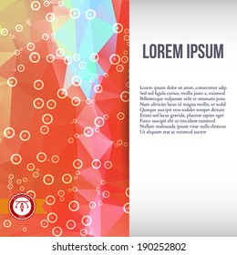 Abstract Colorful Triangles Background for Business Presentation. Vector illustration