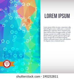 Abstract Colorful Triangles Background for Business Presentation. Vector illustration