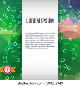 Abstract Colorful Triangles Background for Business Presentation. Vector illustration