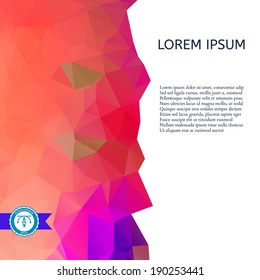 Abstract Colorful Triangles Background for Business Presentation. Vector illustration