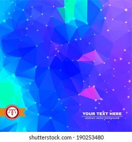 Abstract Colorful Triangles Background for Business Presentation. Vector illustration
