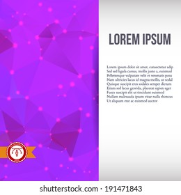 Abstract Colorful Triangles Background for Business Presentation. Vector illustration
