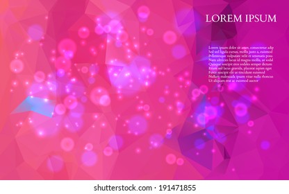 Abstract Colorful Triangles Background for Business Presentation. Vector illustration