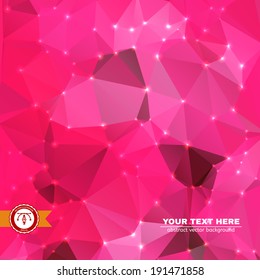 Abstract Colorful Triangles Background for Business Presentation. Vector illustration