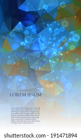 Abstract Colorful Triangles Background for Business Presentation. Vector illustration