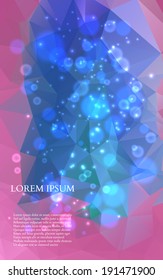 Abstract Colorful Triangles Background for Business Presentation. Vector illustration