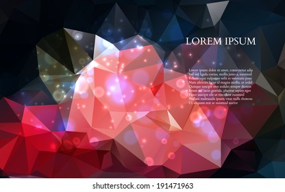 Abstract Colorful Triangles Background for Business Presentation. Vector illustration