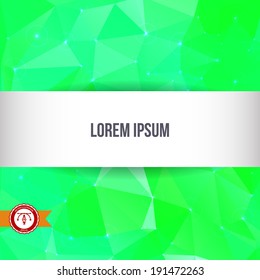 Abstract Colorful Triangles Background for Business Presentation. Vector illustration