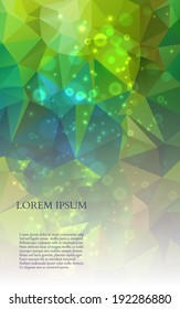 Abstract Colorful Triangles Background for Business Presentation. Vector illustration