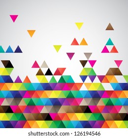 Abstract colorful triangles background design vector