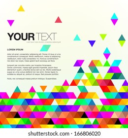 Abstract colorful triangles background design with your text  Eps 10 vector illustration