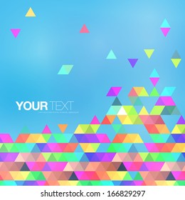 Abstract colorful triangles background design with your text  Eps 10 vector illustration