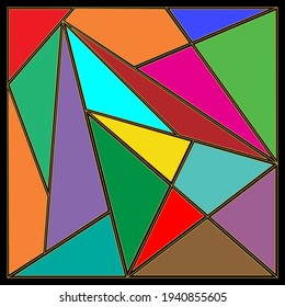 Abstract colorful triangles background design vector