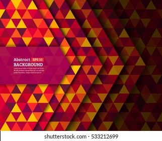 Abstract colorful triangles background design with shadow. Colorful modern low poly abstract background. Vector illustration eps 10