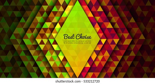 Abstract colorful triangles background design with shadow. Colorful modern low poly abstract background. Vector illustration eps 10