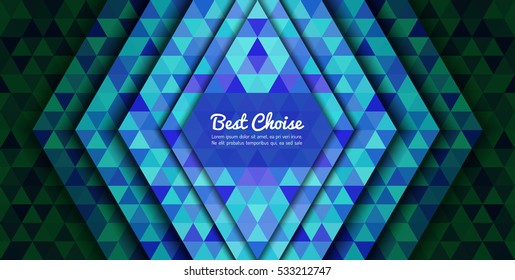 Abstract colorful triangles background design with shadow. Colorful modern low poly abstract background. Vector illustration eps 10