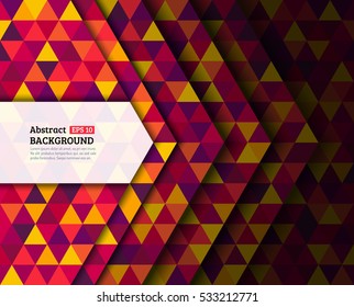 Abstract colorful triangles background design with shadow. Colorful modern low poly abstract background. Vector illustration eps 10