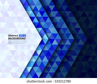 Abstract colorful triangles background design with shadow. Colorful modern low poly abstract background. Vector illustration eps 10
