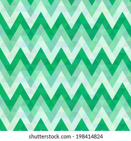Abstract colorful triangles background green zig zag pattern