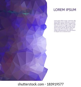 Abstract colorful triangles background for your business. Vector