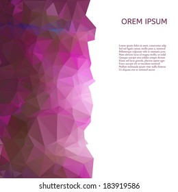 Abstract colorful triangles background for your business. Vector