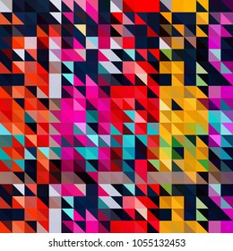 Abstract colorful triangles for design