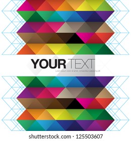 Abstract colorful triangles design vector background
