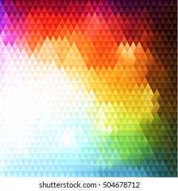 Abstract colorful triangles pattern geometric background - eps10 vector