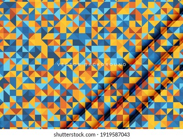 Abstract colorful triangles pattern seamless background texture. Vector illustration