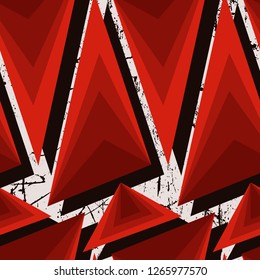 Abstract colorful triangles seamless pattern.