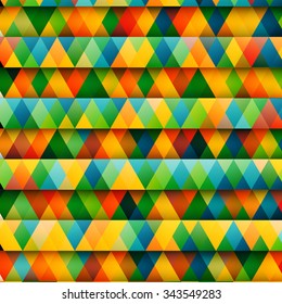 Abstract colorful triangles, vector