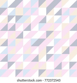 Abstract Colorful Triangles Vector Seamless Pattern