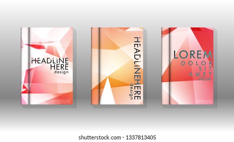 Fondo triangular y colorido abstracto. concepto de diseño de libros. Diseño de negocios futurista. Plantilla de póster digital. Diseño de vectores - eps10