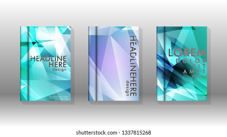 Abstract colorful and triangular background. book design concept. Futuristic business layout. Digital poster template. Vector Design - eps10